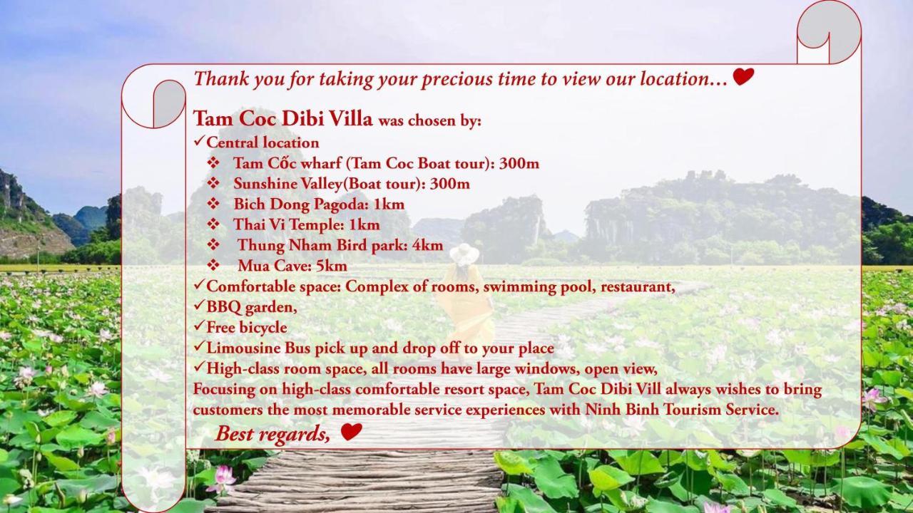 Tam Coc Dibi Villa Ninh Binh Eksteriør bilde